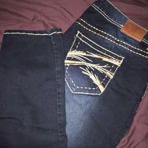 Rose Gold Bling Pocket Jeans